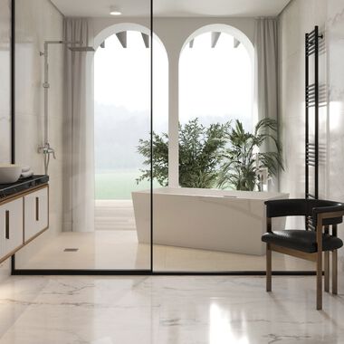 Baño Samsara Beige con Blanco