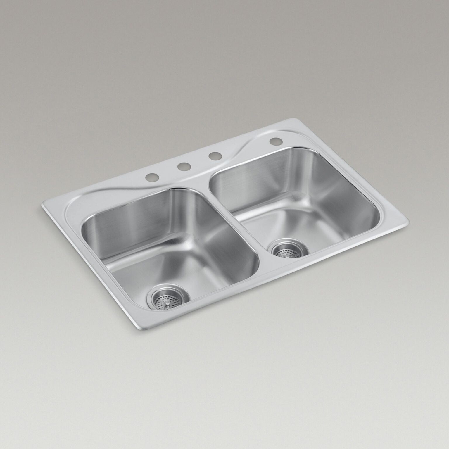 Tarja de dos tinas sobrecubierta línea Southhaven en acero inoxidable,,hi-res image number null