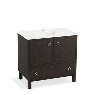 Vanity Jacquard para cuarto de baño gris