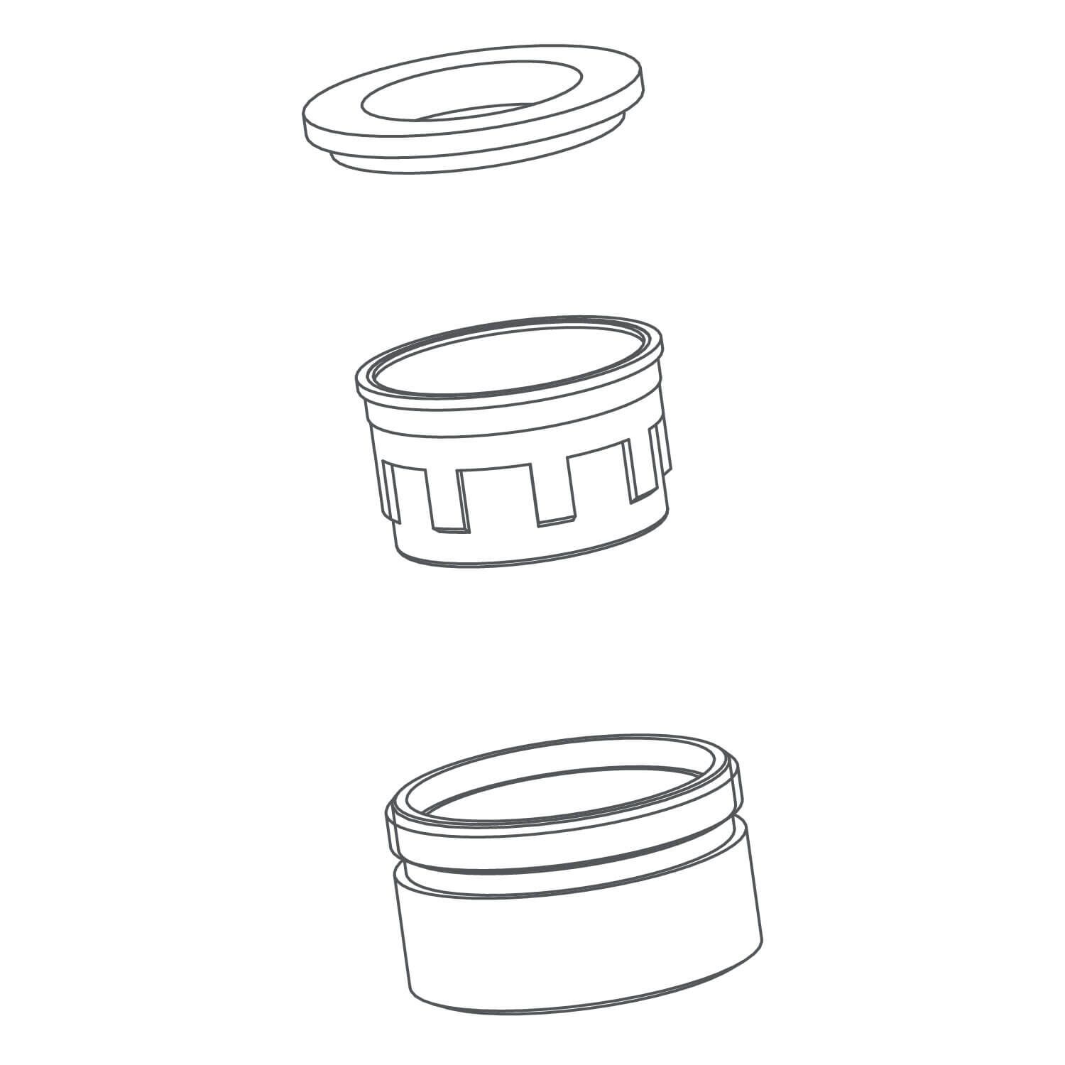 Aireador ribbon y aro para monomando cromo pulido,,hi-res image number null