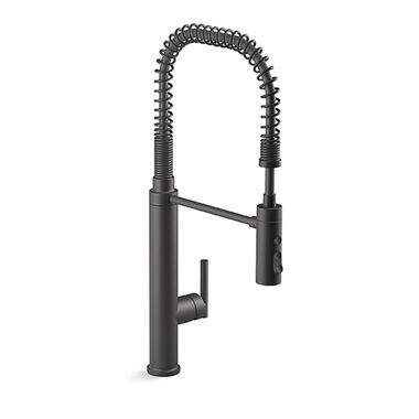 Llave monomando de cocina línea Purist en negro mate
