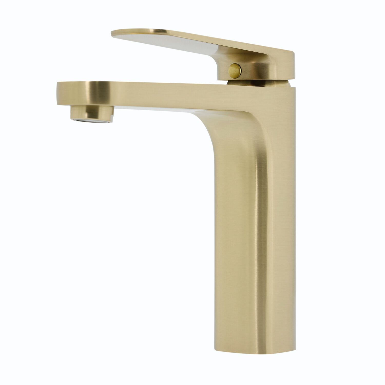 Llave monomando baja para lavabo línea Praga en dorado satinado,,hi-res image number null