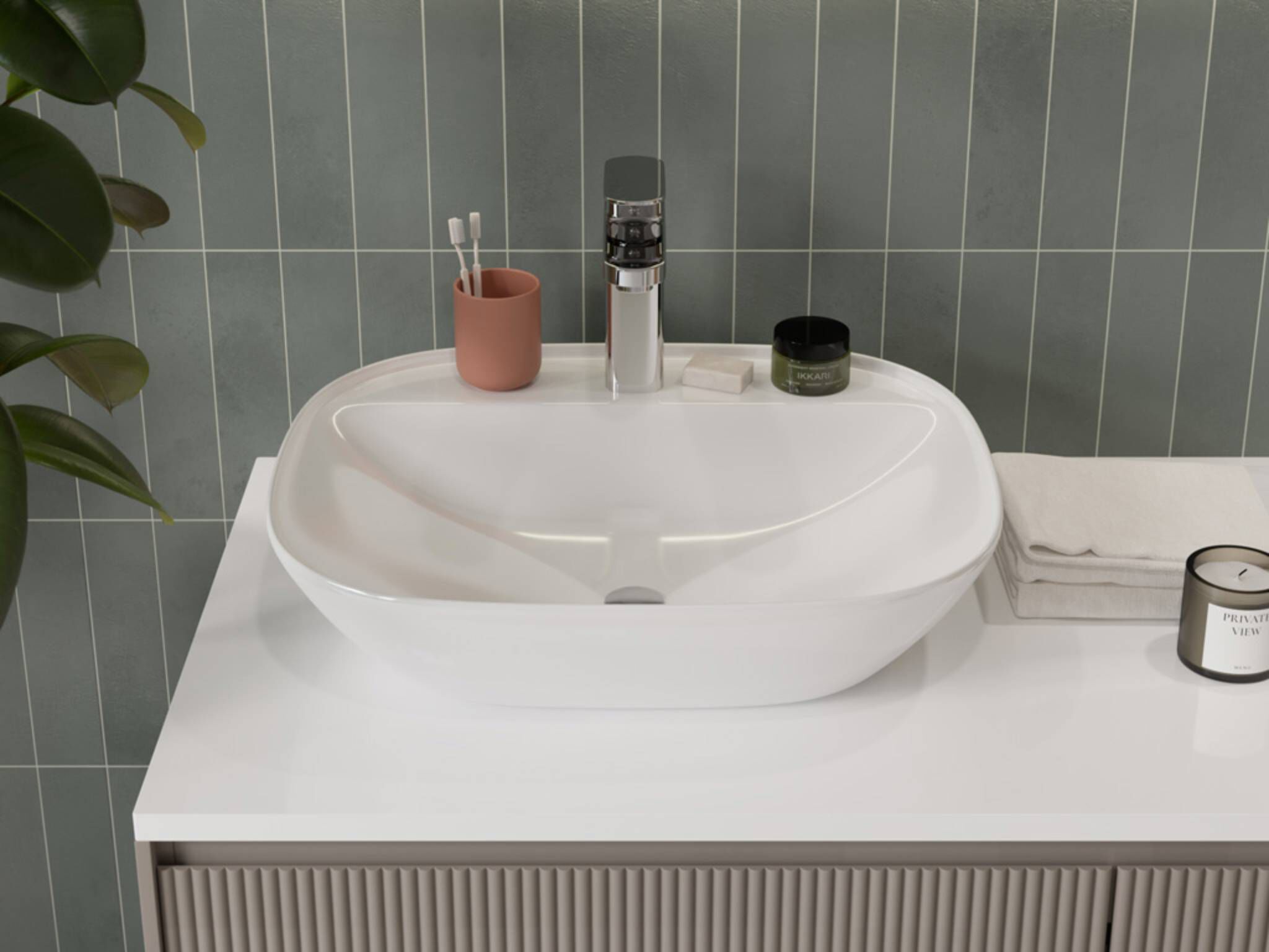 Lavabo de sobrecubierta mediano línea Praga®,,hi-res image number null