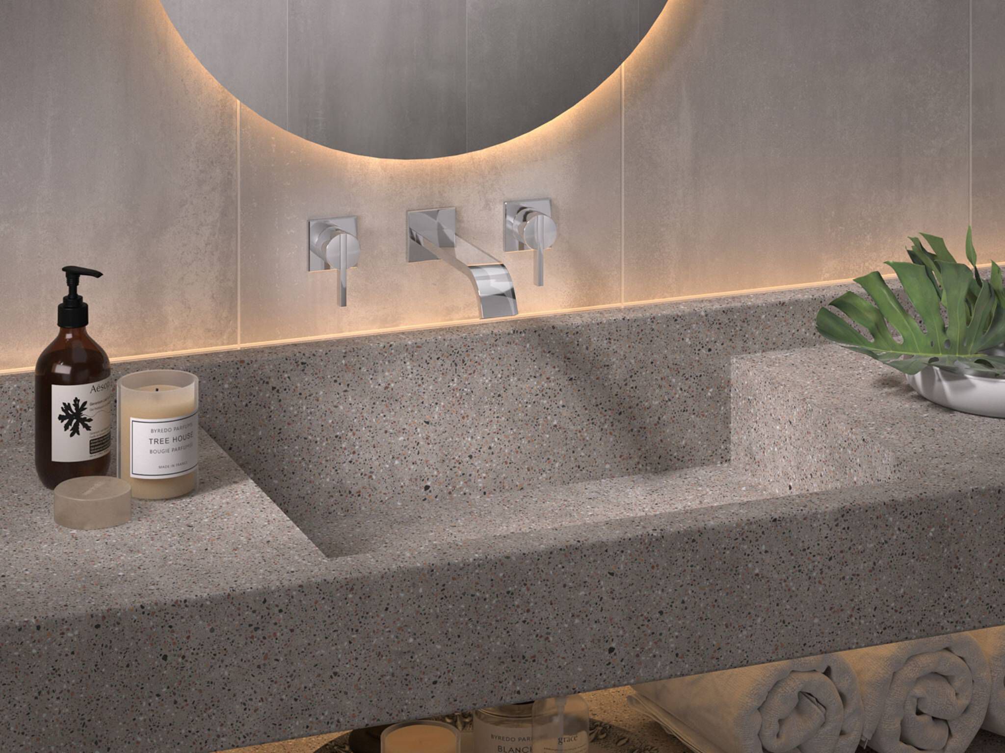 Llave de muro para lavabo línea Múnich en cromo pulido,,hi-res image number null