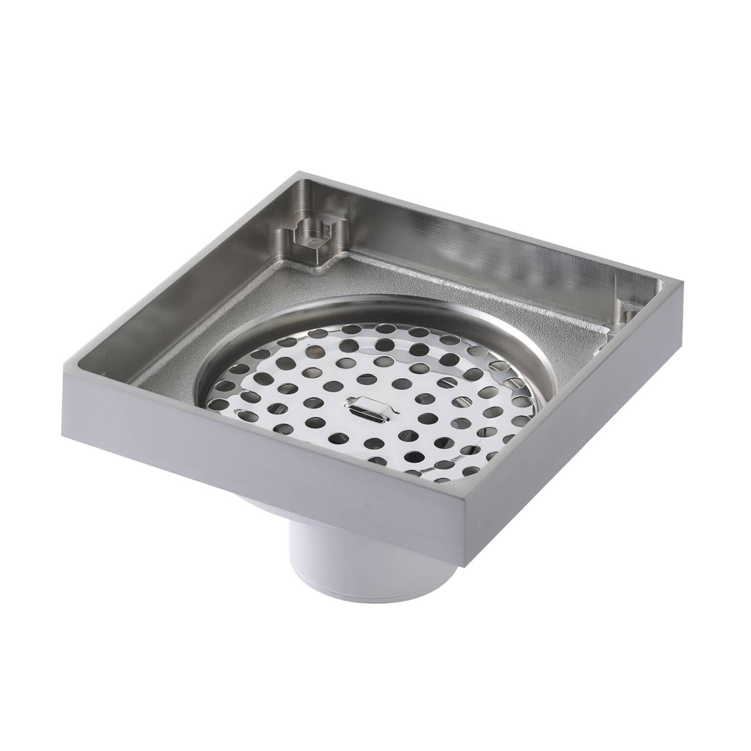 Coladera universal cuadrada para inserto cerámico 10 x 10 cm cromo pulido,,hi-res