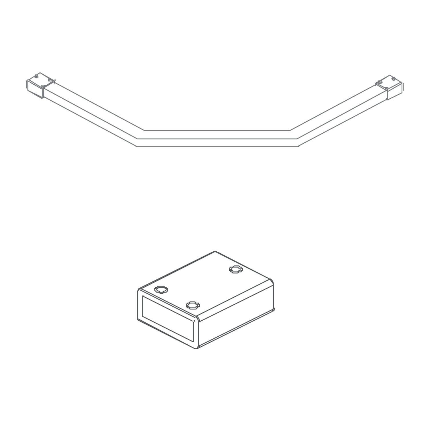Riel alcala pro con conectores a muro unico,,hi-res image number null