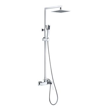 Regadera de muro para baño línea Siena en cromo pulido