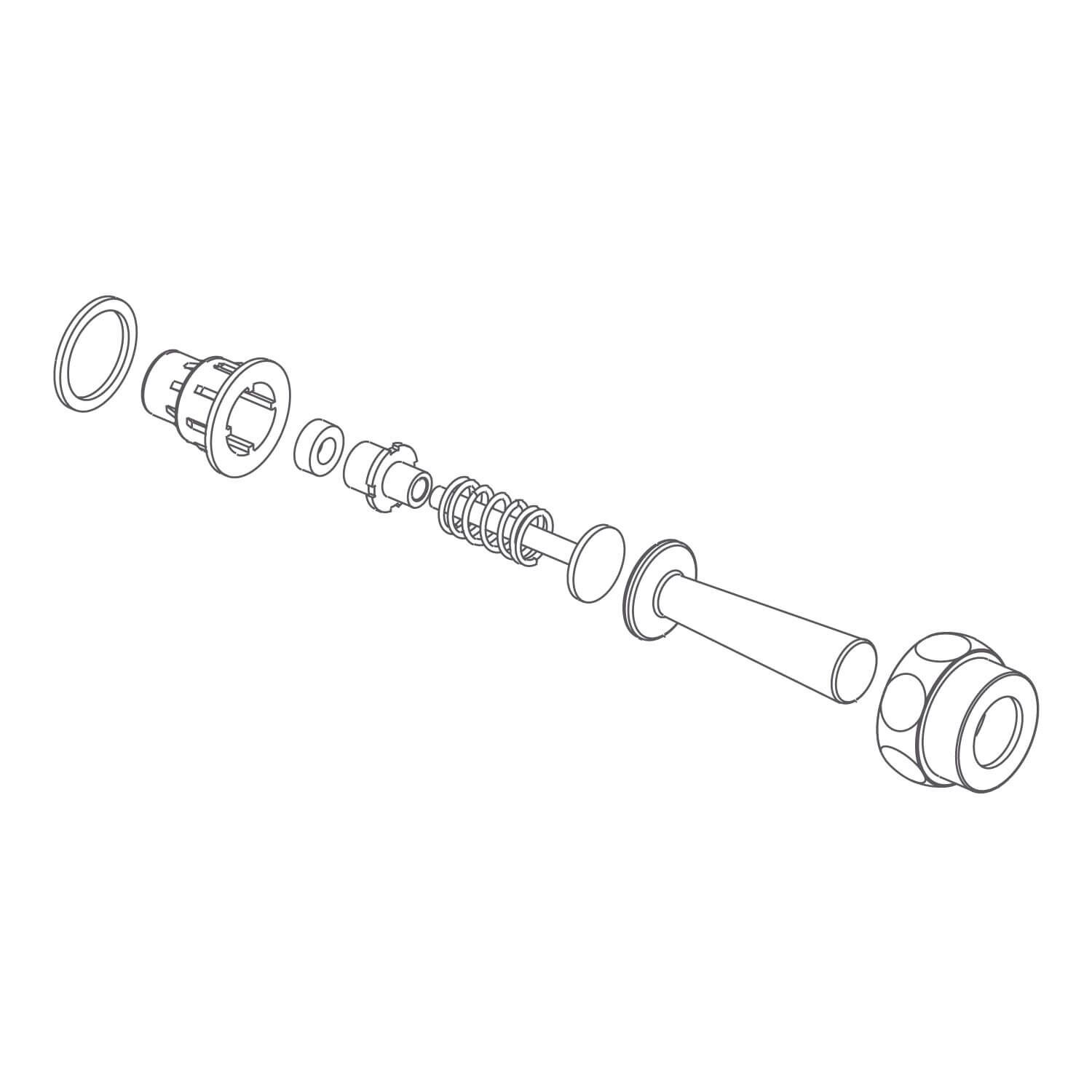 Palanca universal de fluxometro manual cromo pulido,,hi-res image number null