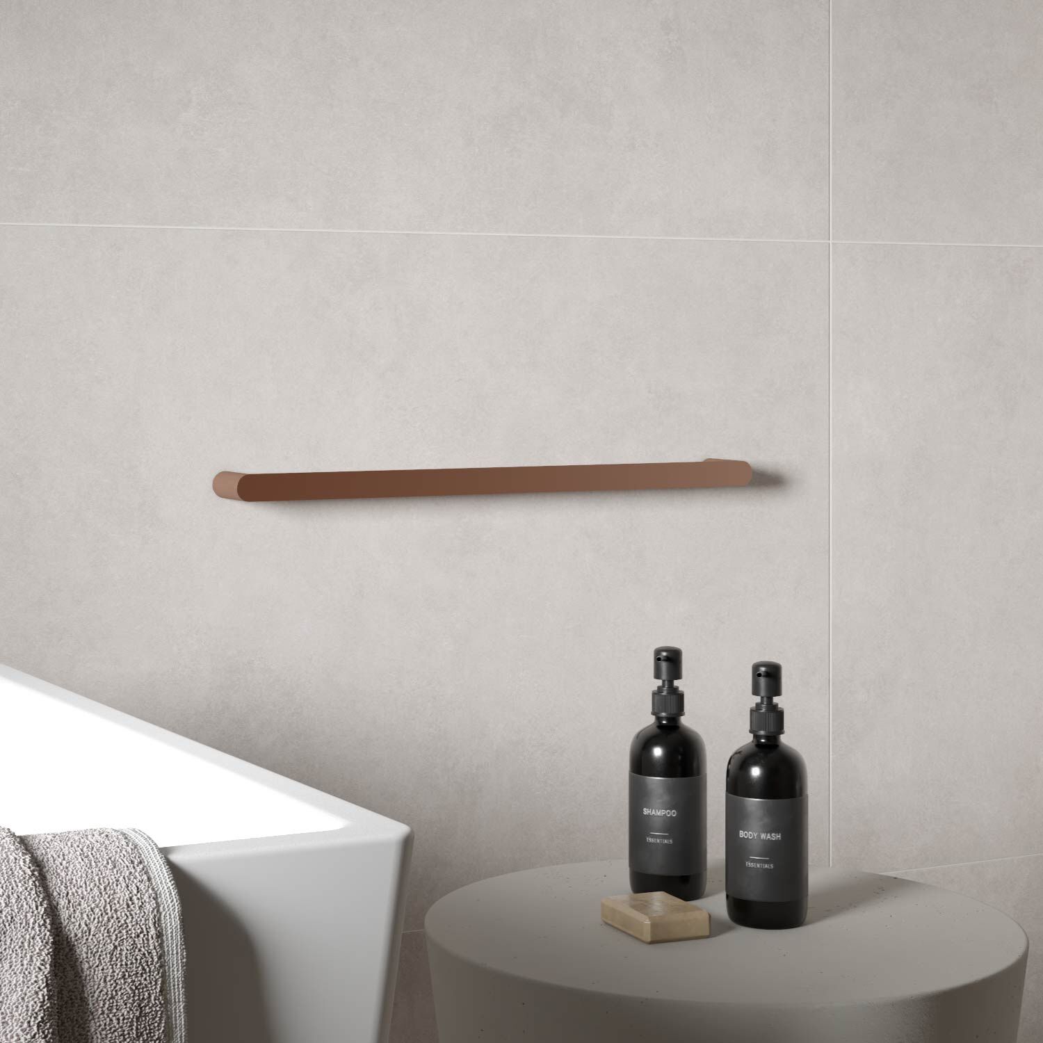 Toallero essen round sencillo de 60cms bronce,,hi-res image number null