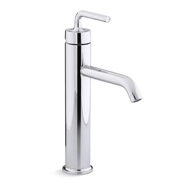 Llave monomando alta salida larga para lavabo línea Purist en cromo pulido