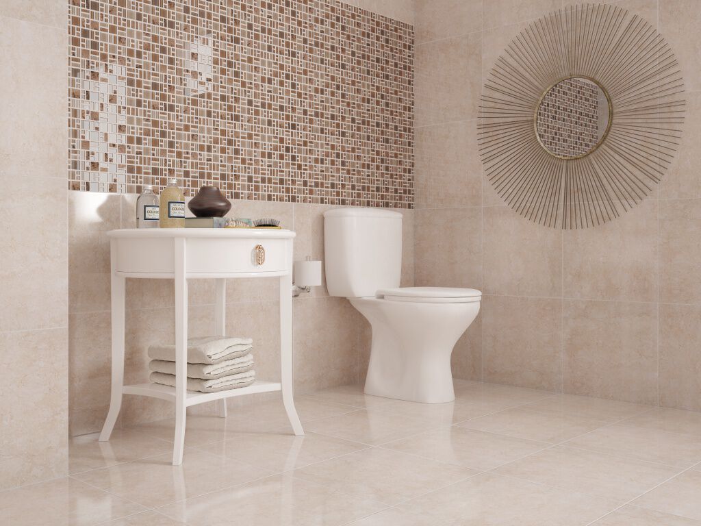 Baño Pietra Cristal Beige con Café,,hi-res