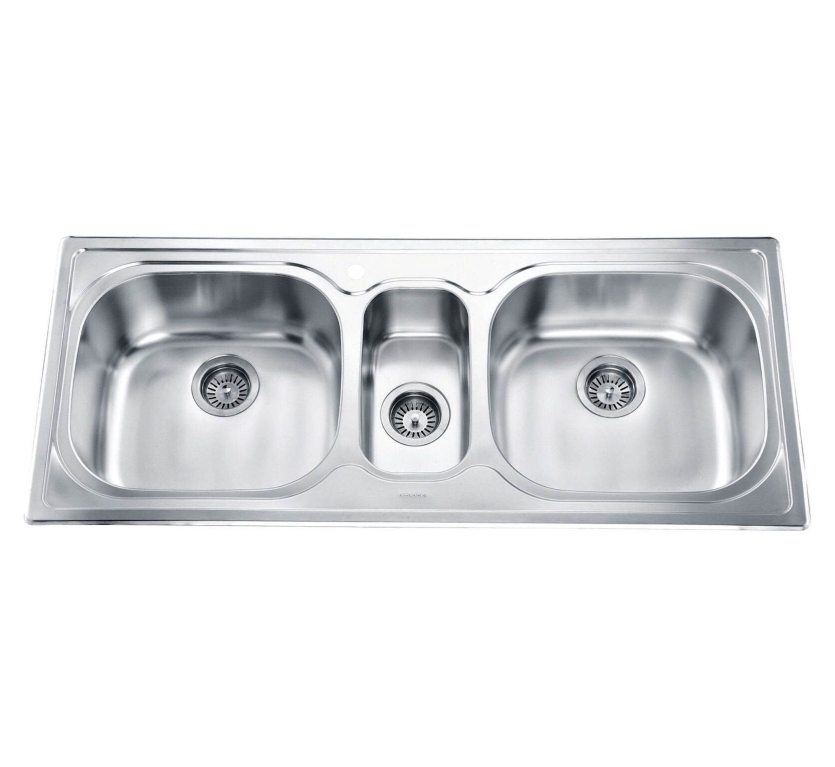 Tarja de dos tinas sobrecubierta línea Monza en acero inoxidable,,hi-res image number null