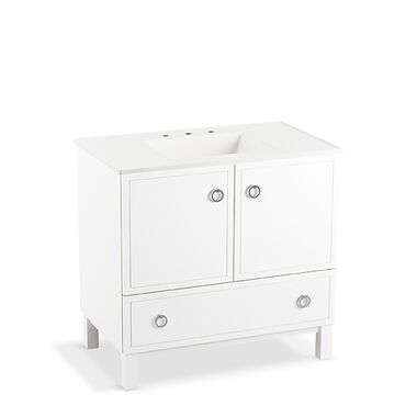 Vanity Jacquard para baño linen white