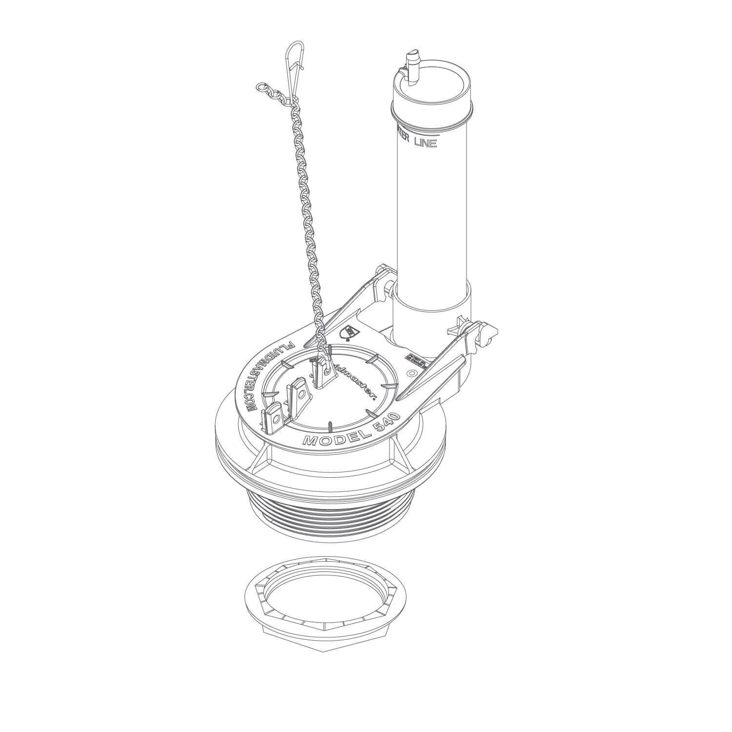 Valvula de descarga meyer para sanitario dos piezas unico,,hi-res image number null