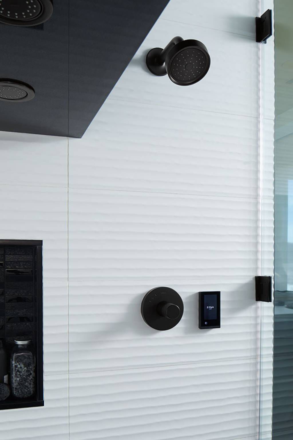 Brazo para regadera línea Purist en negro mate,,hi-res image number null