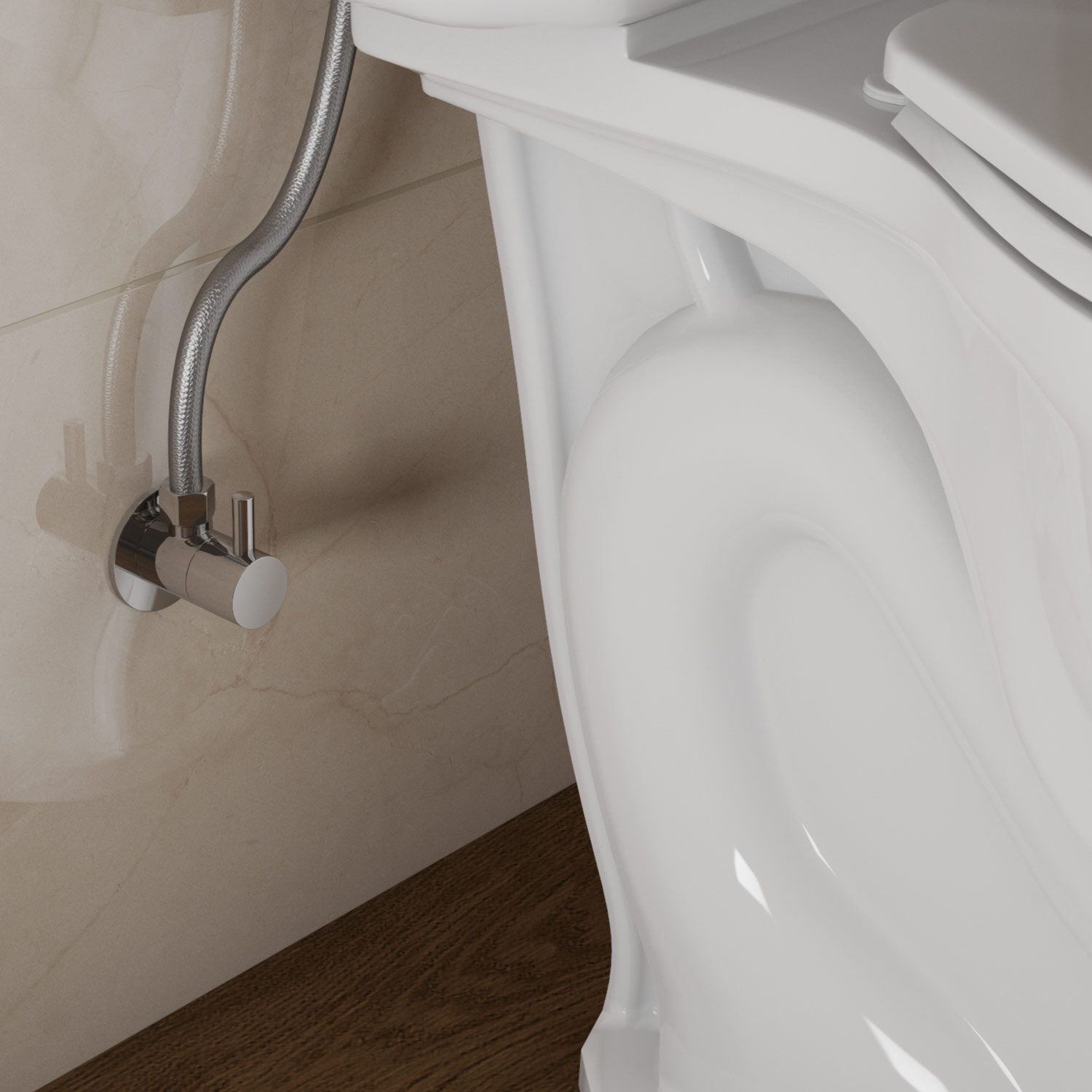 Llave Universal De Control Angular 1/2 A 3/8 De Pulgada En Cromo Pulido,,hi-res image number null