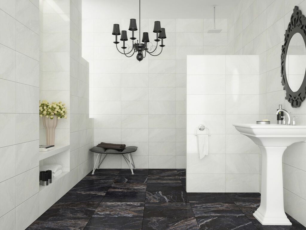 Ba&ntilde;o Vesubio Blanco con Negro,,hi-res