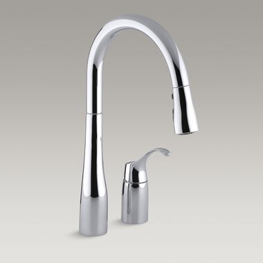 Llave monomando para cocina línea Simplice en cromo pulido